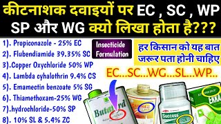 Insecticide formulation  Pesticide Form  EC SC WP SL WG CS SG  Pesticides Coding [upl. by Castara752]