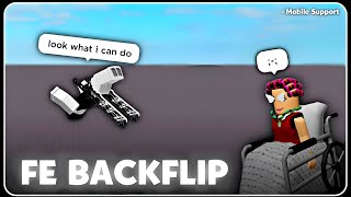 FE  BackFlipFrontFlip Script  Do Insane Stunts Defying Gravity fr 🔥  Roblox Scripts 2024 [upl. by Ahsilram]