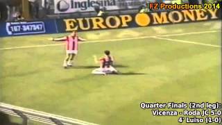 19971998 Cup Winners Cup Vicenza Calcio All Goals Road to Semifinals [upl. by Wilmette]