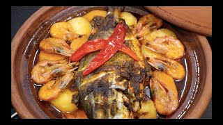 FIRST YOUTUBE VIDEO DORADE TAJINE ABDENNOUR BOUU MOROCCO RECEPT RECIPE KOKEN MET ABDENNOUR BOUU [upl. by Yenetruoc]