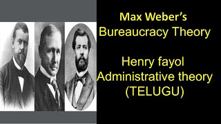 Bureaucratic Management in Telugu Max Webers Bureaucracy Theory Henry fayol Administrative theory [upl. by Bobker]