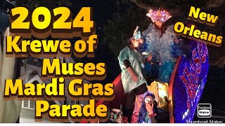 2024 Krewe of Muses New Orleans Mardi Gras Parade [upl. by Ricardama]