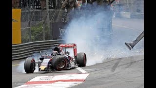 Monaco F1 Crash Compilation [upl. by Wenonah]