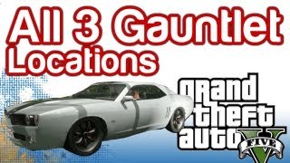 Grand Theft Auto 5 GTAV  All 3 Gauntlet Locations  Pillbox Hill Rockford Hills and Mission Row [upl. by Sekofski705]