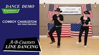 COWBOY CHARLESTON  Line Dance Demo amp Walk Through [upl. by Dillie]