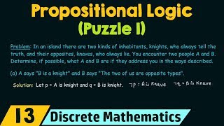 Propositional Logic − Puzzle 1 [upl. by Alsi485]