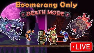 Here comes one of the hardest bosses  Terraria Calamity Boomerang Only [upl. by Skolnik]