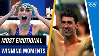 When Michael Phelps was in tears  The most emotional gold medal winning moments [upl. by Hcirteid123]