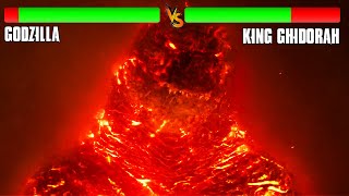 Godzilla Vs Ghidorah But Health Bar Is Enabled  Burning Godzilla Vs Ghidorah Final Battle Scene [upl. by Tonya]