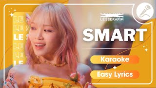 LE SSERAFIM  ‘Smart’ Instrumental  Karaoke with Easy Lyrics [upl. by Llednav]