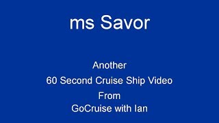 ms Savor in 60 Seconds [upl. by Elianora541]