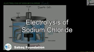 Electrolysis of Sodium Chloride Chemistry Lecture  Sabaqpk [upl. by Crandall380]