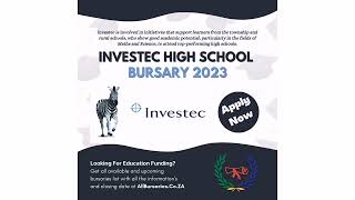 Investec High School Bursary Programme 2023 [upl. by Silas]