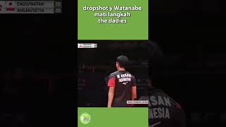 The dadies mati langkah kena pukulan dropshot Yuta Watanabe badmintonlovers badminton [upl. by Orelia]