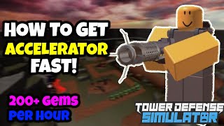 HOW TO GET FALLEN ACCELERATOR FAST AND EASY  Roblox Tower Defense Simulator TDS [upl. by Ackerman]