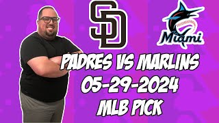 San Diego Padres vs Miami Marlins 52924 MLB Pick amp Prediction  MLB Betting Tips [upl. by Boarer584]