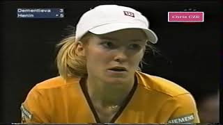 Justine Henin v Elena Dementieva 2002 YEC 1R highlights [upl. by Ahseram403]