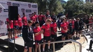 USA Sevens rugby tournament director speaks at Vegas pep rally [upl. by Dud891]