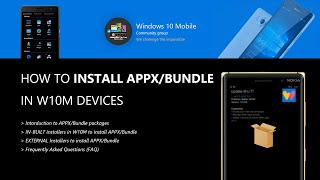 How to Install APPXBundle Packages in W10M Multiple Methods [upl. by Seth]