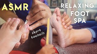 ASMR Pedicure  Tidying Up My Already Shortened Toenails [upl. by Aizti15]