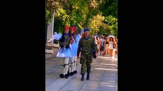 The Evzones  the elite Greek Presidential Guard  Hellassatisfying viral greek travel [upl. by Colville]