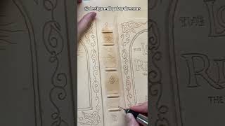 Rebinding lordoftherings into leather bound books DIY BOOKBINDING leatherbook art booktok [upl. by Eicram]