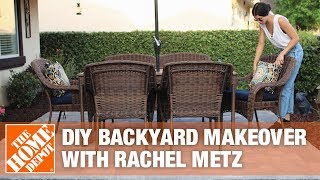 Backyard Makeover with DIY Outdoor Fireplace Installation by Rachel Metz of Living to DIY [upl. by Tteve]