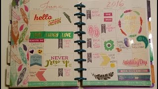 Boho Plan With Me  June Monthly amp Currently Page  The Happy Planner [upl. by Rosalynd634]