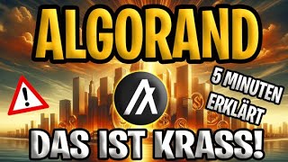 🚀🔥 Algorand ALGO Explosion 100x Wachstum Realistisch Unglaubliches Potenzial 🔍 [upl. by Nikkie]