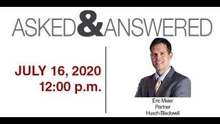 Wisconsin Law Journal Webinar Asked amp Answered with Husch Blackwells Eric Meier [upl. by Eissehc]