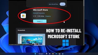 FIXED How To Reinstall Microsoft Store Windows 11 Microsoft Store not Working  2024 [upl. by Nomsed]