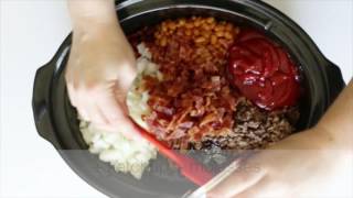 The BEST Slow Cooker Baked Beans [upl. by Akemahc510]