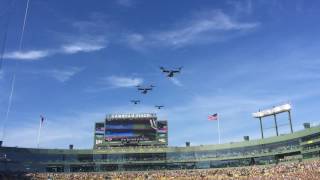 Flyover V22 Osprey Packers vs Cowboys 101616 Lambeau Field [upl. by Gosser]