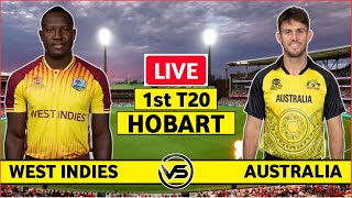 West Indies vs Australia 1st T20I Live Scores  WI vs AUS 1st T20I Live Scores amp Commentary [upl. by Nwahsud]