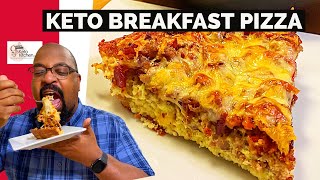 Keto Deep Dish Breakfast Pizza  Unbelievably Good [upl. by Bela]