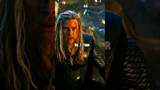 Top 10 most powerful CHARACTERS in mcu shorts thor marvel [upl. by Bree]