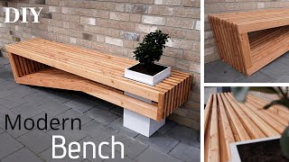 Modern Bench DIY Gartenbank selber bauen Easy Outdoor Bench Bank aus Holz bauenSitzbankлавка [upl. by Bred]