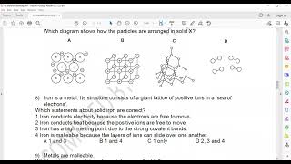 Metallic Bonding Exercise Cambridge IGCSE O level Chemistry 062009715070 Lesson 23 [upl. by Obadias]