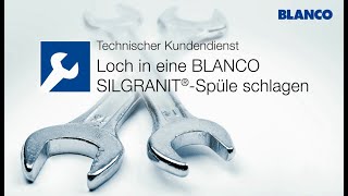 Zusätzliche Lochbohrung für eine BLANCO Silgranitspüle [upl. by Philander]