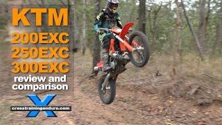 KTM 200EXC 250EXC 300EXC comparison and review︱Cross Training Enduro [upl. by Wende]