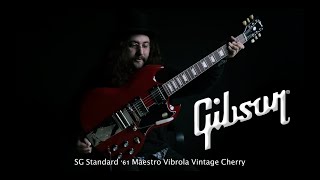 Gibson SG Standard 61 Maestro Vibrola Vintage Cherry [upl. by Urbas]