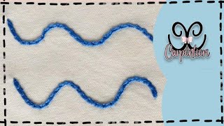 PUNTO CATENELLA ricamo tutorial​CCarpentieri [upl. by Arin]