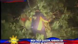 Typhoon Basyang hits Quezon [upl. by Meehyr901]