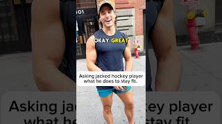 Asking jacked hockey player what he does to stay fit nyc hockey fitness workout [upl. by Kolivas]