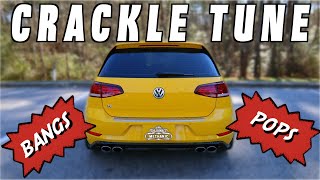 Stage 2 Crackle Tune vs No Crackle Tune  Golf R [upl. by Aicilegna]