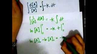 Integrated Rate Law First Order Reaction [upl. by Elman136]