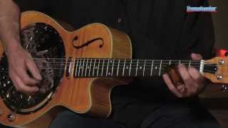 Washburn R45RCE Resonator Guitar Demo  Sweetwater Sound [upl. by Noyr]