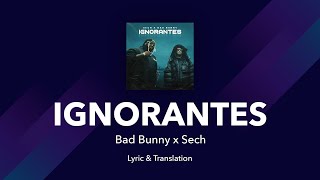 Bad Bunny Sech  Ignorantes Letra [upl. by Amaso]