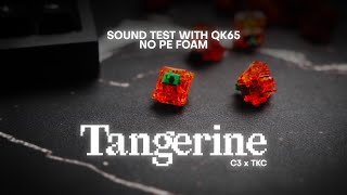 Tangerines Switches Stock vs Lubed Sound QK65 no PE Foam [upl. by Eboj494]