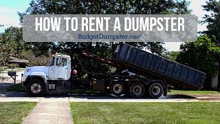 How to Rent a Dumpster with Budget Dumpster [upl. by Whetstone]